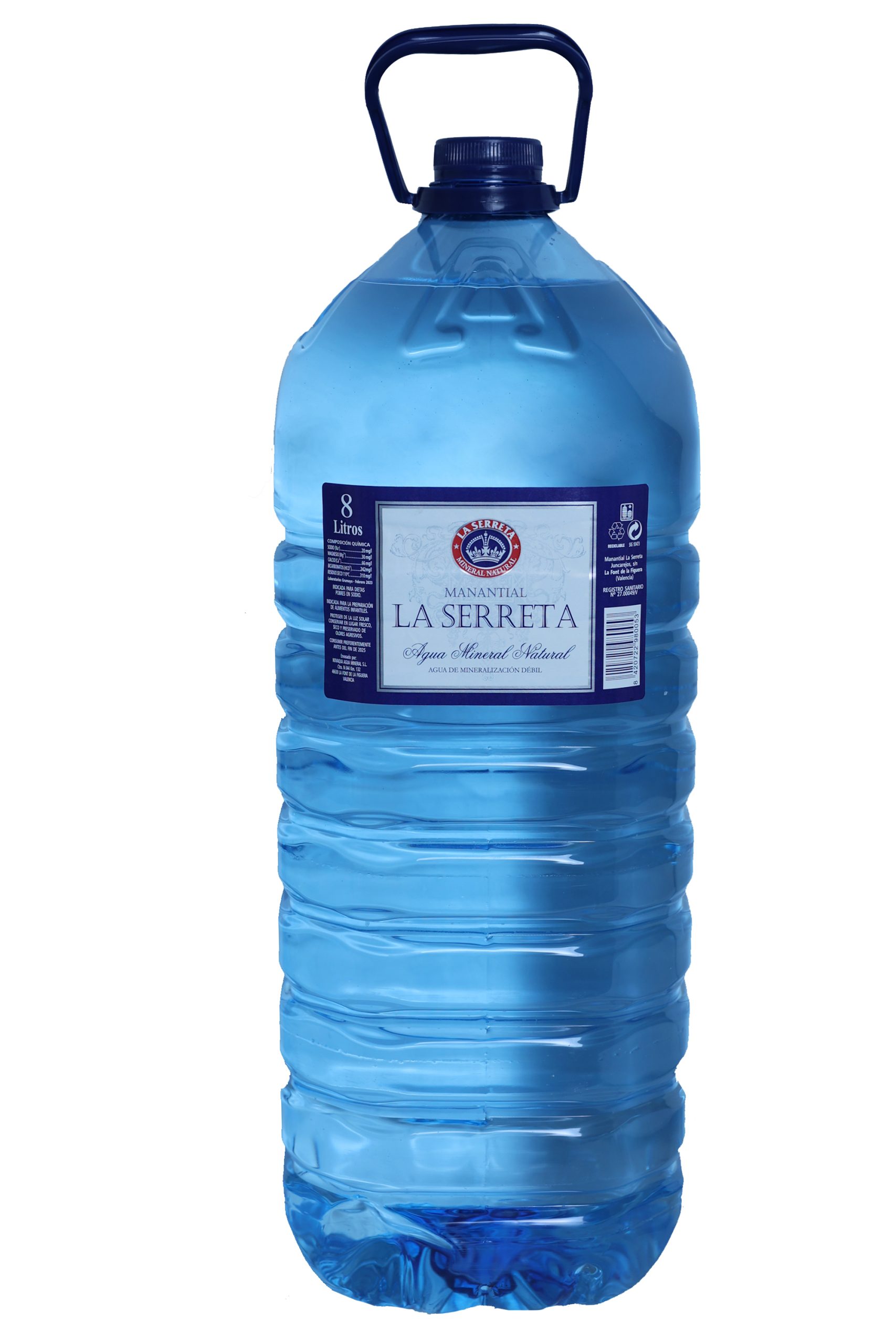 SERRETA CORONA 8L - ok. garrafa nueva Imagen de garrafa agua 8 litros de La Serreta